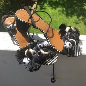 Aquazurra ‘Tropicana’ 50mm sandal, NEW, size 7.5